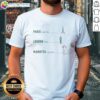 Awesome Paris T-Shirt featuring Eiffel Tower, Big Ben, and Marietta's Big Chicken design for unique travel lovers.