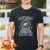 Awesome Philadelphia Eagles NFL t-shirt: 'I May Live In New Jersey, But My Heart Belongs To Eagles' design.