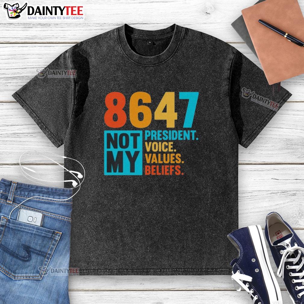 awesome-pink-8647-not-my-president-voice-values-beliefs-washed-t-shirt Awesome Pink 'Not My President' T-shirt showcasing voice values and beliefs in a stylish, casual design.