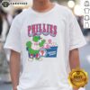 Alt Text: Awesome Preschool Mitchell & Ness Cream Philadelphia Phillies Step Back Up T-Shirt featuring team logo and stylish design.