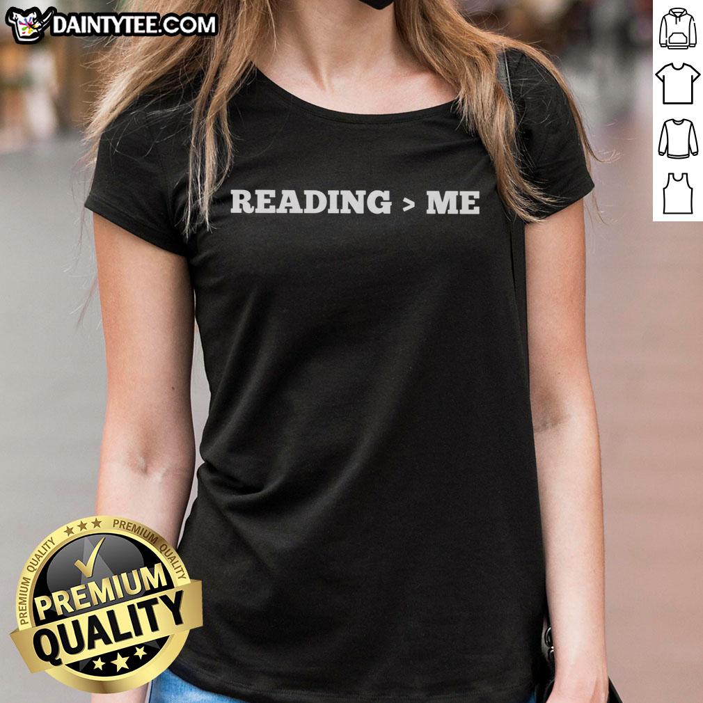 awesome-reading-more-than-me-ladies-tee Awesome Reading More Than Me Ladies Tee featuring a stylish design for book lovers, perfect for casual wear.