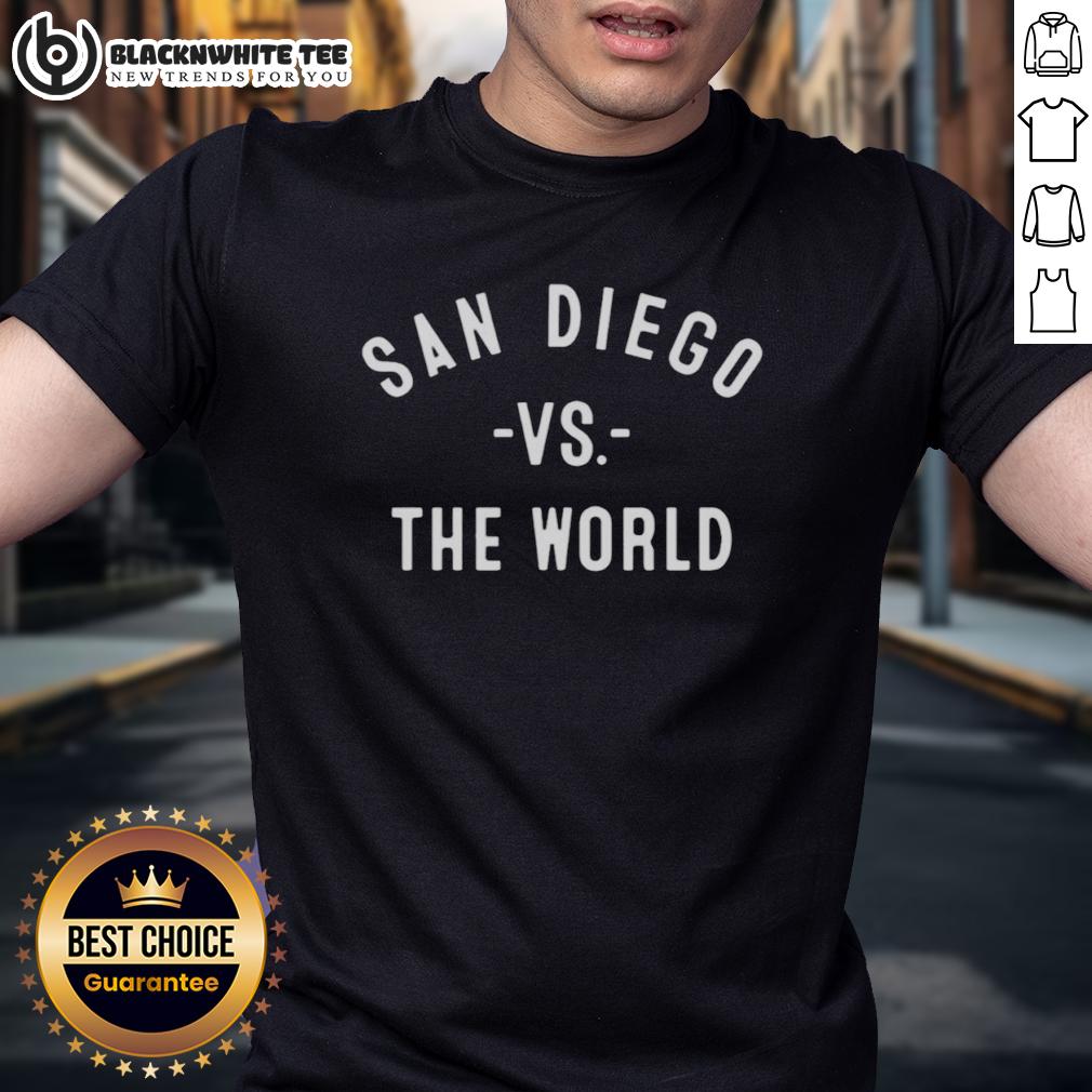 Awesome San Diego Vs The World Curved T Shirt Awesome San Diego Vs The World Curved T-Shirt featuring a vibrant graphic design celebrating San Diego culture.