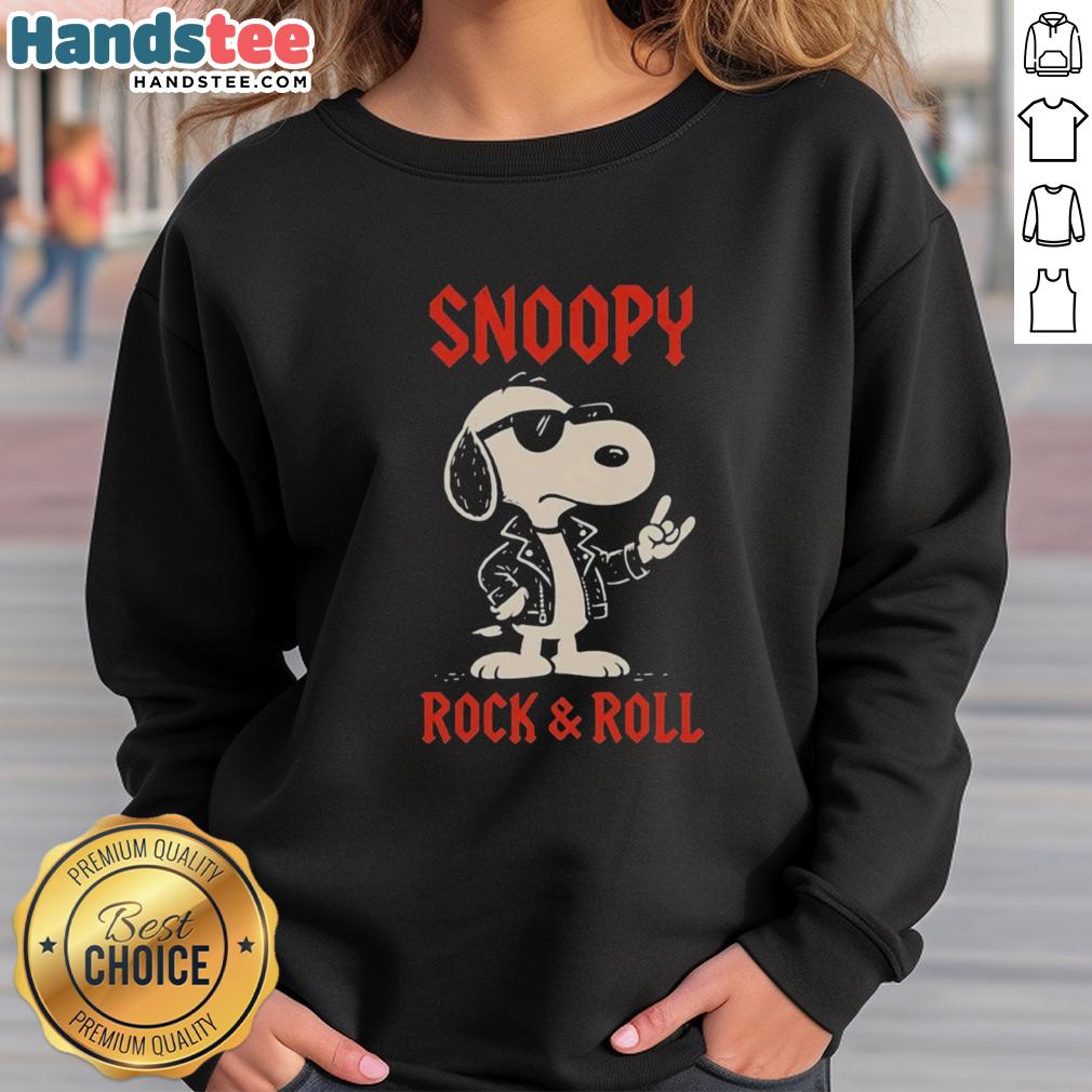 awesome-snoopy-rock-and-roll-cartoon-sweatshirt Alt Text: Awesome Snoopy rock and roll cartoon sweatshirt featuring Snoopy in a vibrant, playful design.