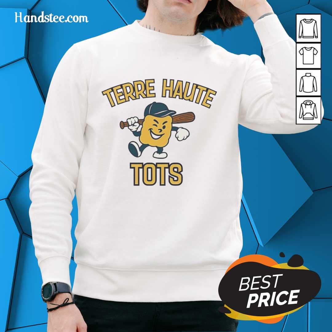awesome-terre-haute-tots-mascot-sweatshirt Awesome Terre Haute Tots mascot sweatshirt featuring vibrant colors and a playful design, perfect for fans.