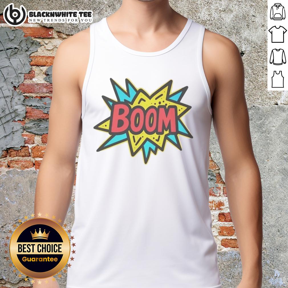Awesome The Crash Dad Boom Tank Top Alt Text: Awesome The Crash Dad Boom Tank Top featuring a vibrant design, perfect for casual summer wear and dad-themed style.