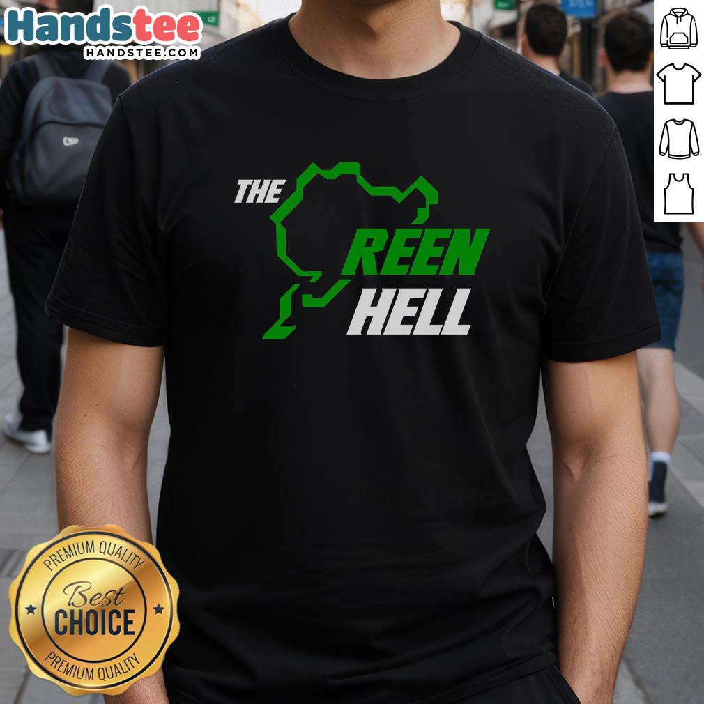 awesome-the-green-hell-aint-easy-being-t-shirt Alt Text: Awesome The Green Hell Ain't Easy Being T-Shirt featuring a bold graphic design perfect for outdoor enthusiasts.
