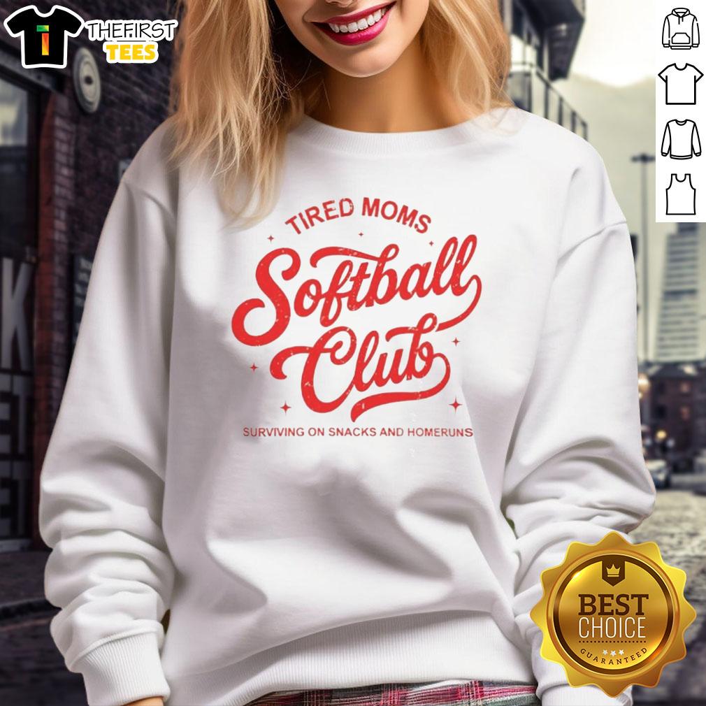 awesome-tired-moms-softball-club-surviving-on-snacks-and-homeruns-classic-letter-sweatshirt Awesome Tired Moms Softball Club sweatshirt featuring classic lettering, perfect for surviving games with snacks and homeruns.