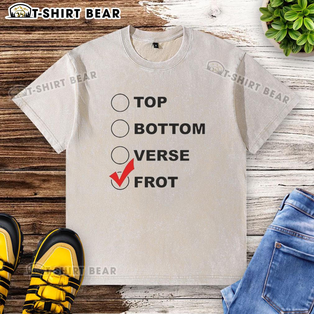 Awesome Top Bottom Verse Frot Washed T Shirt Awesome Top Bottom Verse Frot Washed T-Shirt in a stylish design, perfect for casual wear and comfortable everyday use.