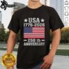 Awesome USA 1776-2026 250 Anniversary Flag T-Shirt featuring a patriotic design celebrating American history.