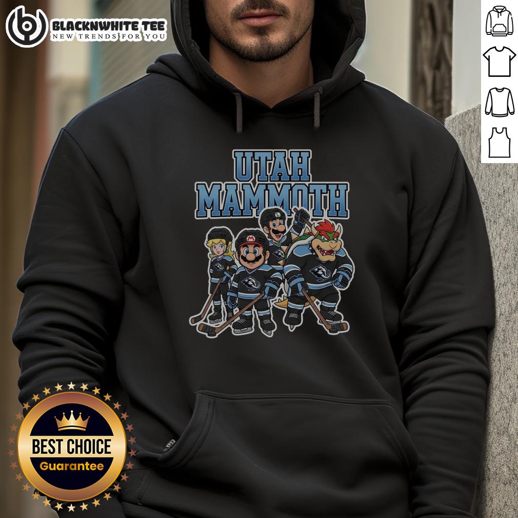 Awesome Utah Mammoth Super Mario Team Ice Hockey Hoodie Awesome Utah Mammoth Super Mario Team Ice Hockey Hoodie featuring vibrant graphics and a stylish design for fans.