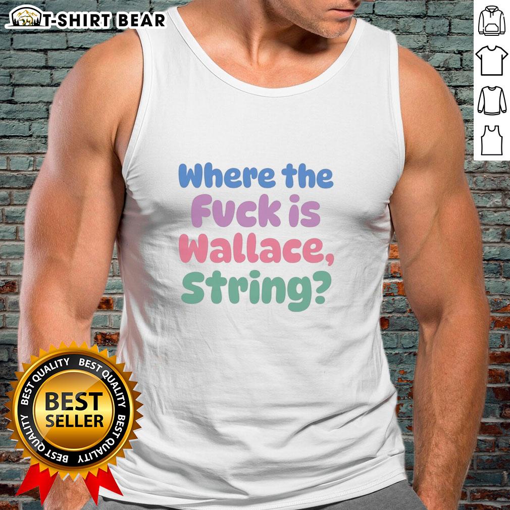 Awesome Where The Fvck Is Wallace String Tank Top Awesome Where The Fvck Is Wallace String Tank Top in black, perfect for casual summer outfits and expressing unique style.