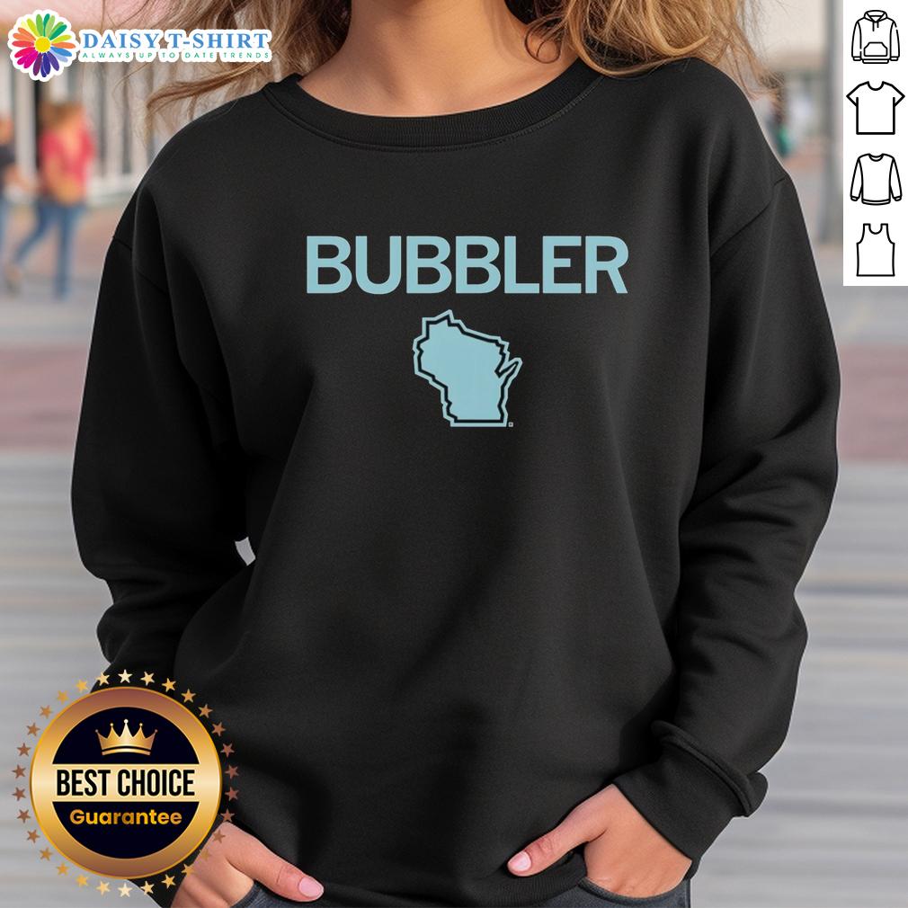 Awesome Wisconsin Bubbler Map Sweatshirt Awesome Wisconsin Bubbler Map Sweatshirt featuring a colorful map design highlighting iconic Wisconsin bubblers.