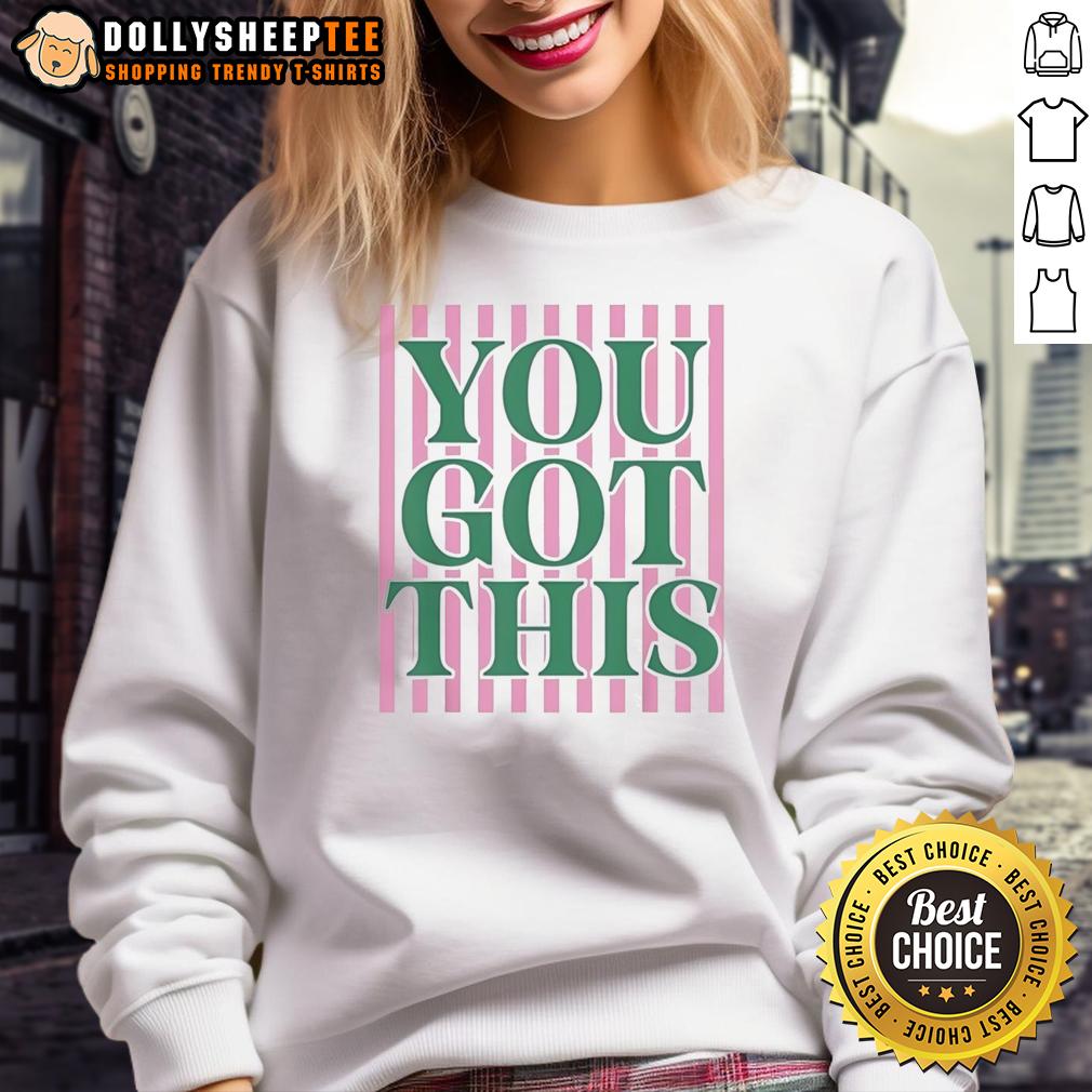 Awesome You Got This Test Day Teacher Matching State Stripes Funny Sweatshirt Alt Text: Funny sweatshirt for teachers with matching state stripes, perfect for test day motivation - Awesome You Got This!