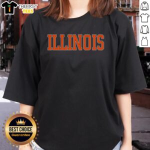 Alt Text: Good Illinois Throwback Classic Team Sports Varsity Ladies Tee in vibrant colors, perfect for casual wear and sports fans.