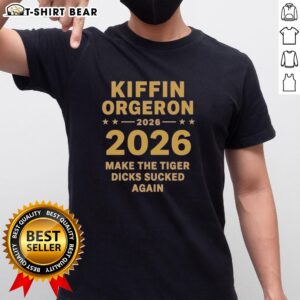 Alt Text: Good Kiffin Orgeron t-shirt featuring 'Make The Tiger Dicks Sucked Again' slogan, perfect for LSU fans.
