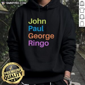 Good John Paul George Ringo hoodie featuring a stylish design inspired by iconic music legends.