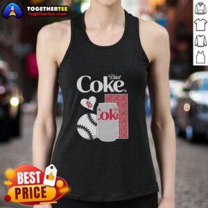 Awesome Cardinals Diet Coke Night tank top featuring vibrant team colors and logo, perfect for game day apparel.