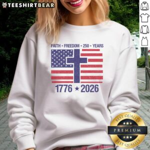 Alt Text: Good Faith Freedom 250 Years Anniversary Sweatshirt showcasing a stylish design celebrating freedom and heritage.