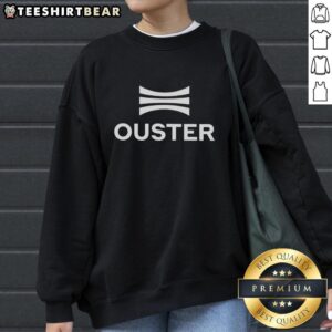 Alt Text: Cozy Nice Ouster logo sweatshirt featuring a stylish design, perfect for casual wear and showcasing brand identity.