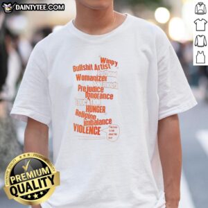 Good Kamen Rider Ryuki Winpy Bullshit Artist Word Cloud T-Shirt design featuring vibrant text in various fonts and colors.