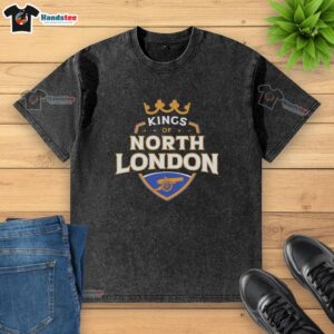 Official Kings of North London Arsenal Soccer washed t-shirt featuring team logo and stylish design for fans.