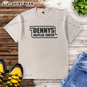 Awesome Denny's Muffler Mac McDonald washed t-shirt featuring a vintage graphic design in soft cotton fabric.