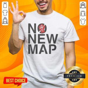 Alt Text: Premium Virginia No New Map Protest Stop Gerrymandering T-Shirt featuring bold graphics promoting fair voting.