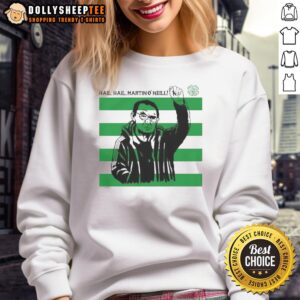 Hot Martin O'Neill Hail Hail Celtic FC sweatshirt showcasing club pride and iconic design.