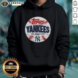 Alt Text: Stylish Original New York Yankees MLB X Topps Baseball hoodie featuring The Real One design, perfect for fans.