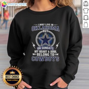 Cozy Dallas Cowboys sweatshirt for fans, showcasing team pride; perfect for Oklahoma Sundays cheering for the Cowboys.