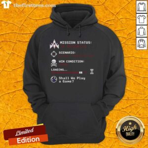 Good Shall We Play A Game Global Thermonuclear Hoodie featuring a retro gaming design and stylish graphics.