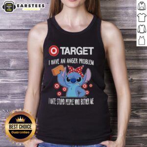 Alt Text: Cute Stitch X Target tank top featuring I Have An Anger Problem text, perfect for expressing frustration in style.