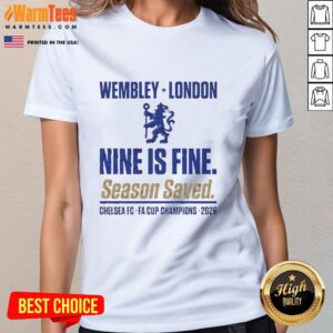 Premium Chelsea FA Cup Winners Ninth Title Wembley Glory 2026 Ladies Tee showcasing team pride and celebration.