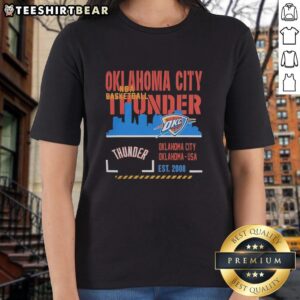 Premium Oklahoma City Thunder NBA Basketball 2026 ladies tee featuring team logo and stylish design for fans.