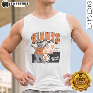 Alt Text: Awesome Mitchell & Ness cream San Francisco Giants step back up tank top for stylish baseball fans.