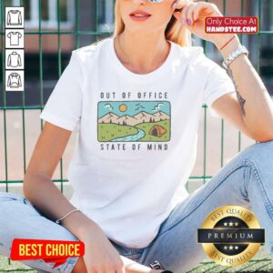 Awesome Out Of Office State Of Mind Ladies Tee featuring a stylish design perfect for casual wear and relaxation.