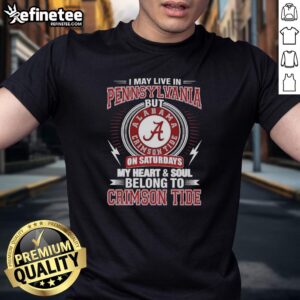 Premium Alabama Crimson Tide T-shirt for fans in Pennsylvania, showcasing love for Crimson Tide on Sundays.