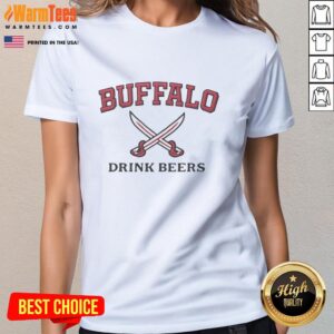 Official Buffalo Sabres Drink Beers Ladies Tee featuring team logo and stylish design for female fans.