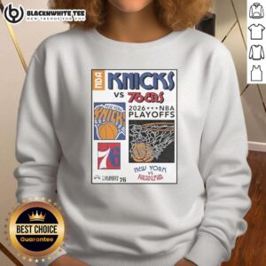 Good New York Knicks Playoffs sweatshirt featuring vibrant team colors, perfect for cheering during Round 2 match-up.