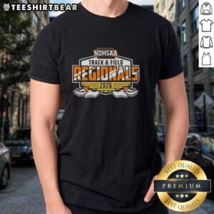 Alt Text: Premium Ndhsaa Track And Field Regionals 2026 T-Shirt featuring vibrant design and breathable fabric for athletes.