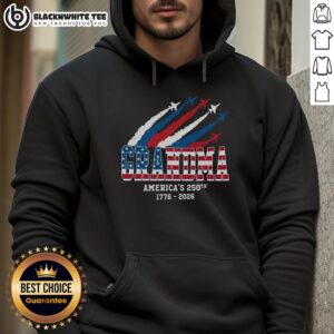 Awesome American 250th Anniversary Grandma Hoodie featuring patriotic design and festive colors for celebrating America.