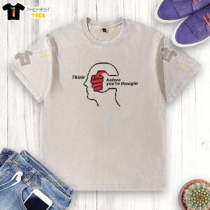 Official Think Before You Thought Cognitive Loop Washed T-Shirt featuring a stylish design for thoughtful wear.