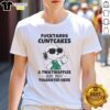 Alt Text: Savage Snoopy humor T-shirt featuring 'Cute Fucktards Cuntcakes And Twatwaffles Are Not Tolerated Here' design.