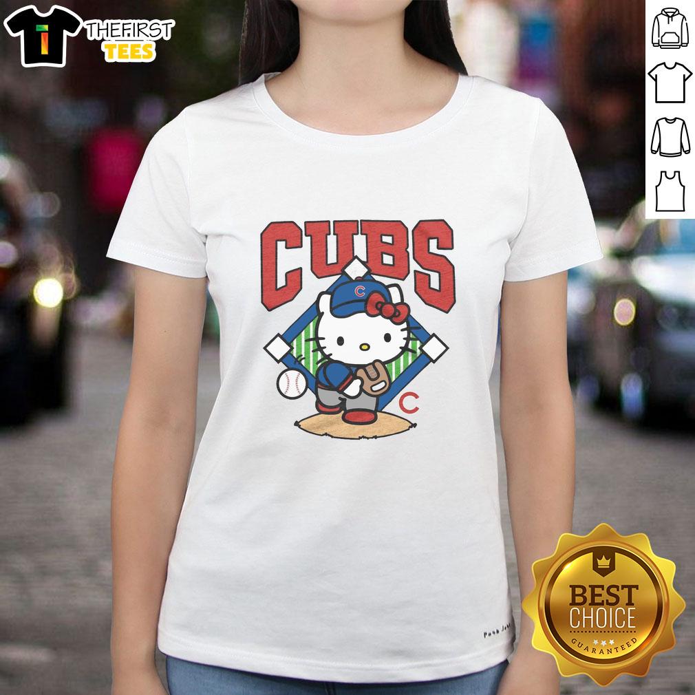 cute-hello-kitty-x-chicago-cubs-pitch-ladies-tee Alt Text: Cute Hello Kitty X Chicago Cubs pitch ladies tee featuring vibrant graphics for stylish baseball fans.