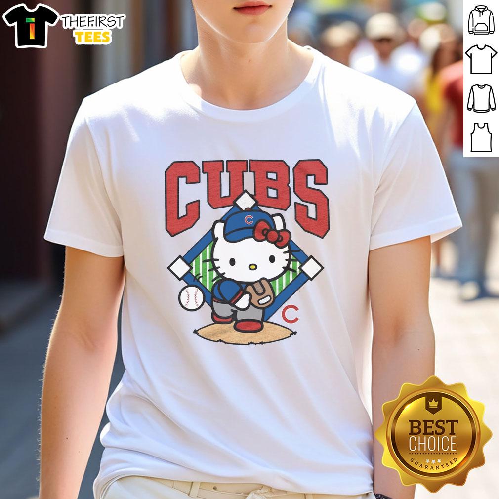 cute-hello-kitty-x-chicago-cubs-pitch-t-shirt Adorable Cute Hello Kitty X Chicago Cubs Pitch T-Shirt featuring Hello Kitty in Cubs gear, perfect for baseball fans.