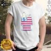 Alt Text: Cute Peanuts Snoopy patriotic kennel Independence Day T-Shirt featuring Snoopy in red, white, and blue design.