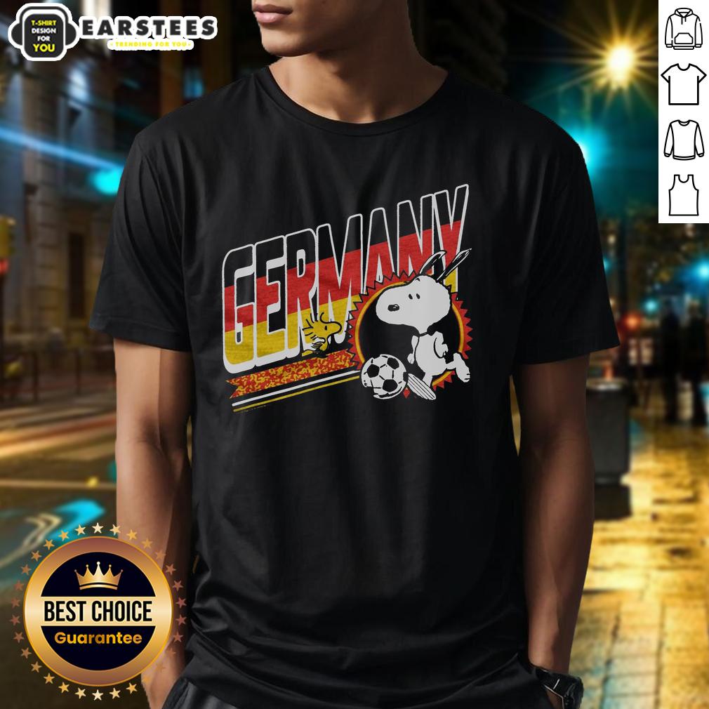 cute-peanuts-snoopy-x-germany-soccer-t-shirt Alt Text: Cute Peanuts Snoopy X Germany soccer T-shirt featuring Snoopy in a soccer jersey, perfect for fans and collectors.