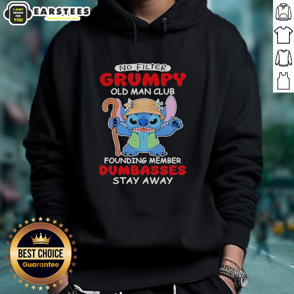 cute-stitch-no-filter-grumpy-old-man-club-founding-member-dumbasses-stay-away-hoodie Alt Text: Cute Stitch hoodie for Grumpy Old Man Club founding members, featuring 'Dumbasses Stay Away' slogan, no filter style.