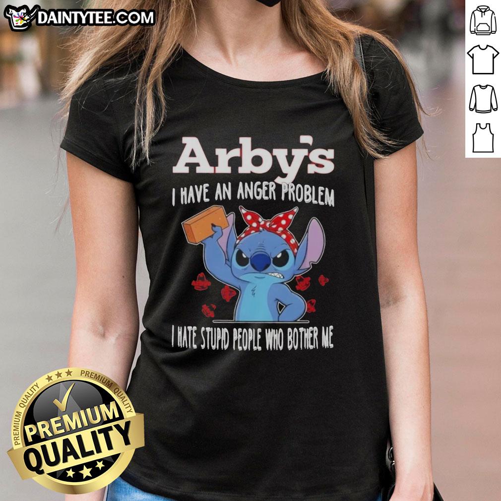 cute-stitch-x-arbys-i-have-an-anger-problem-i-hate-stupid-people-who-bother-me-ladies-tee Alt Text: Cute Stitch x Arby's I Have An Anger Problem ladies tee featuring playful design and humor for fans.