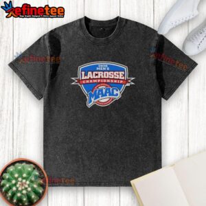 Alt Text: 2026 Good MAAC Men's Lacrosse Championship logo on a washed t-shirt, perfect for fans and players.